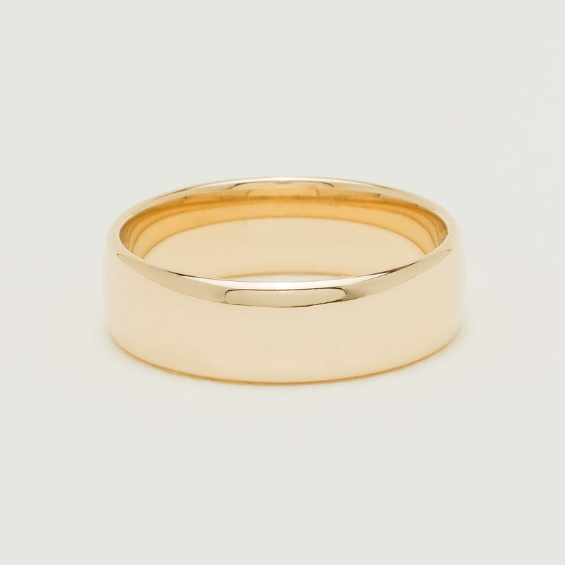 9ct Yellow Gold 7mm Band - Ring - Walker & Hall
