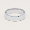 9ct White Gold 5mm Square Profile Band - Ring - Walker & Hall