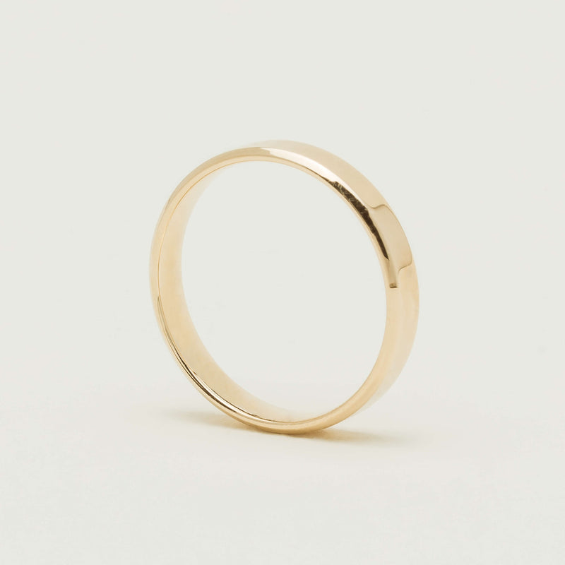 9ct Yellow Gold 4mm Square Profile Band - Ring - Walker & Hall
