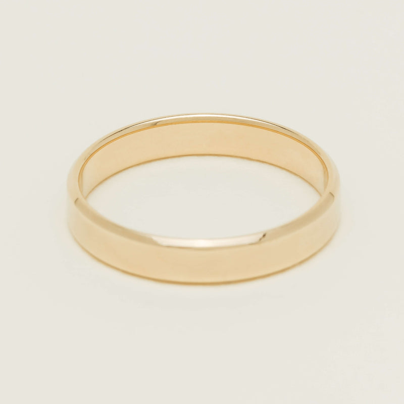 9ct Yellow Gold 4mm Square Profile Band - Ring - Walker & Hall