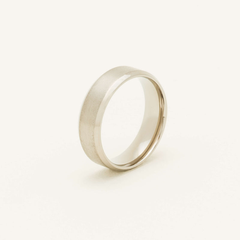 Titanium Bevelled Edge Band