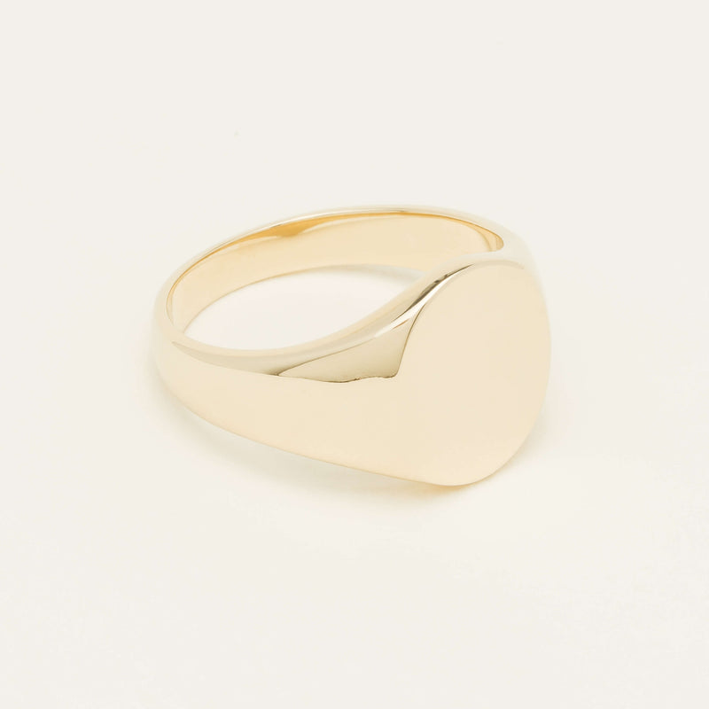 9ct Yellow Gold Men's Oval Signet Ring - Ring - Walker & Hall