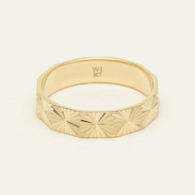 9ct Yellow Gold Reflections Ring - Ring - Walker & Hall