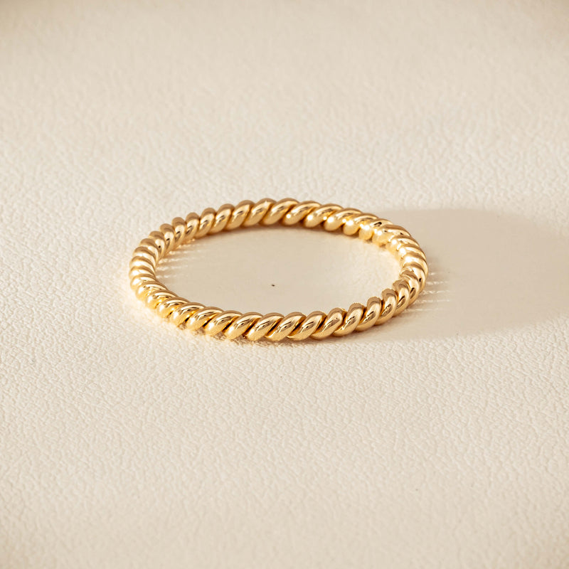 9ct Yellow Gold Twine Band - Ring - Walker & Hall