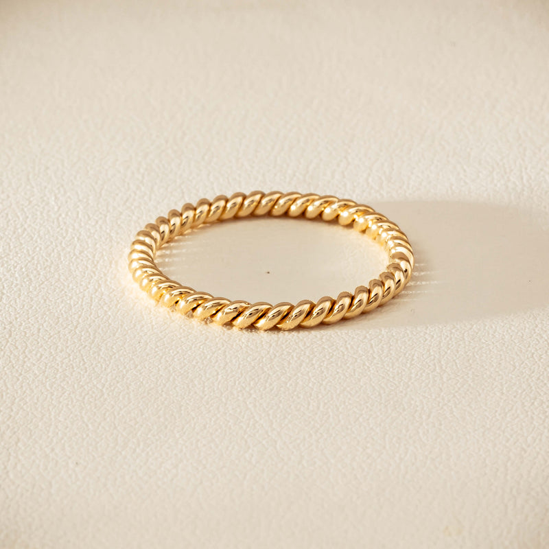 9ct Yellow Gold Twine Band - Ring - Walker & Hall
