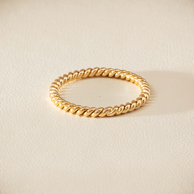 9ct Yellow Gold Twine Band - Ring - Walker & Hall