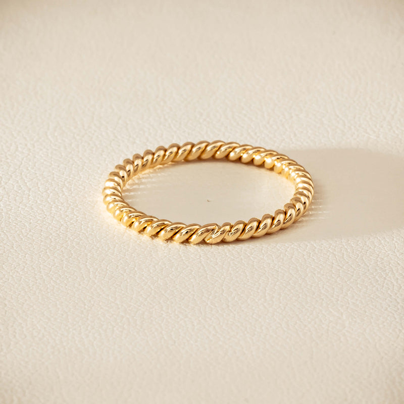 9ct Yellow Gold Twine Band - Ring - Walker & Hall