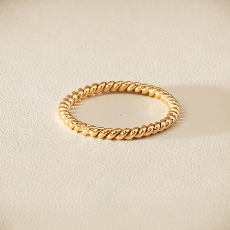 9ct Yellow Gold Twine Band - Ring - Walker & Hall