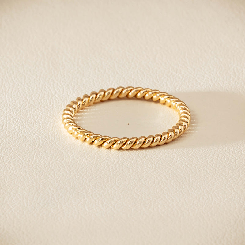 9ct Yellow Gold Twine Band - Ring - Walker & Hall