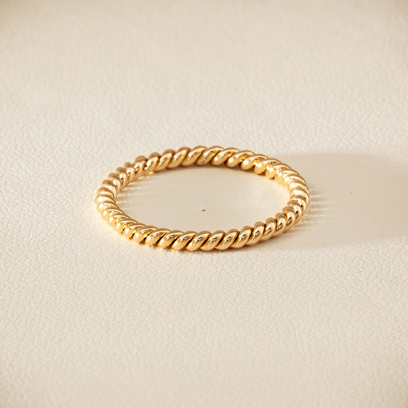 9ct Yellow Gold Twine Band - Ring - Walker & Hall