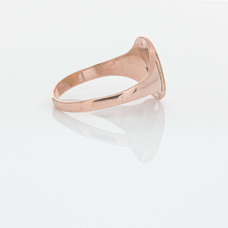 Deja Vu 9ct Rose Gold Oval Signet Ring - Ring - Walker & Hall