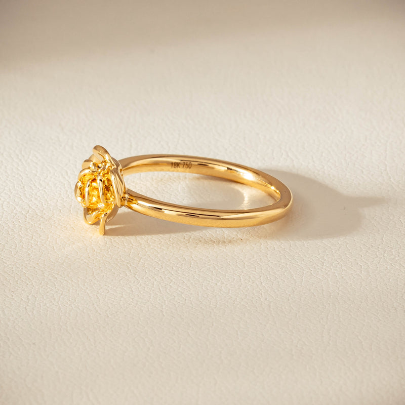18ct Yellow Gold Albertine Rose Ring - Ring - Walker & Hall