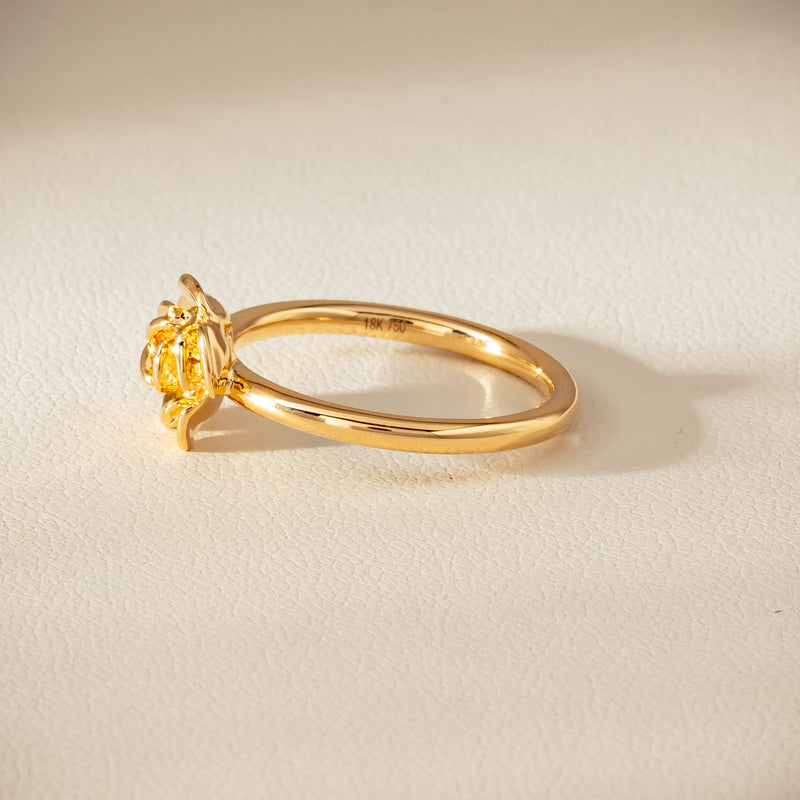 18ct Yellow Gold Albertine Rose Ring - Ring - Walker & Hall