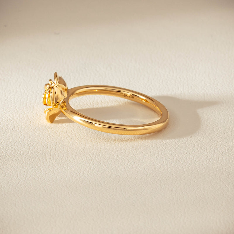 18ct Yellow Gold Albertine Rose Ring - Ring - Walker & Hall