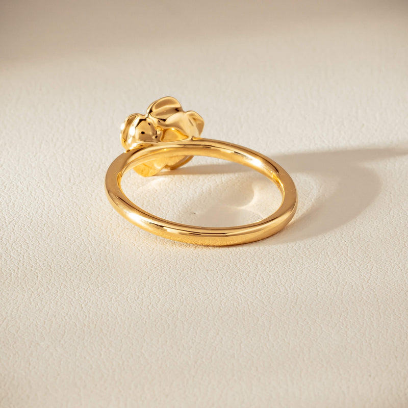 18ct Yellow Gold Albertine Rose Ring - Ring - Walker & Hall