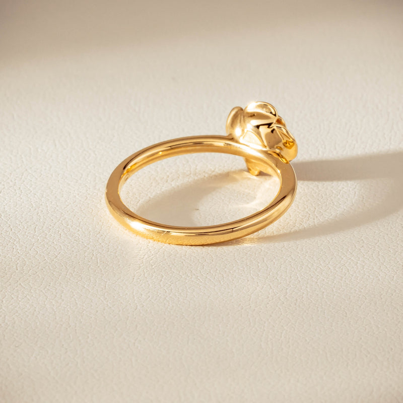 18ct Yellow Gold Albertine Rose Ring - Ring - Walker & Hall