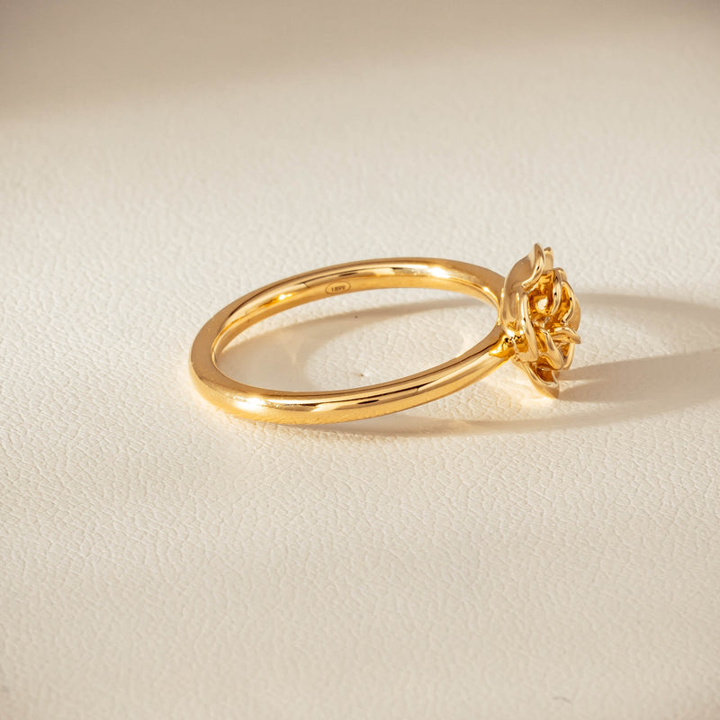 18ct Yellow Gold Albertine Rose Ring - Ring - Walker & Hall