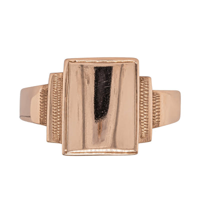 Deja Vu 9ct Rose Gold Signet Ring - Ring - Walker & Hall