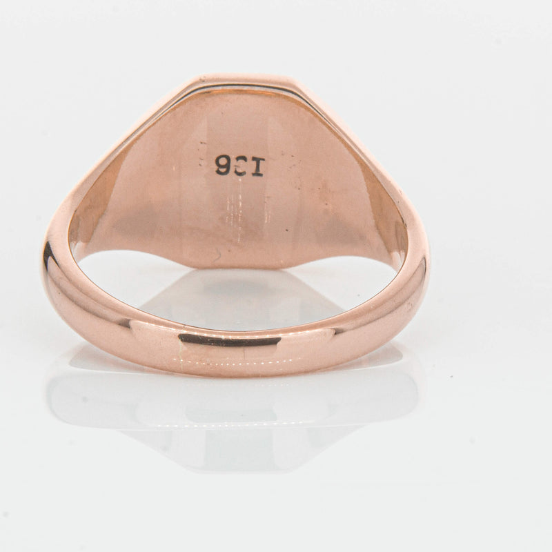 Deja Vu 9ct Rose Gold Mens Signet Ring - Ring - Walker & Hall