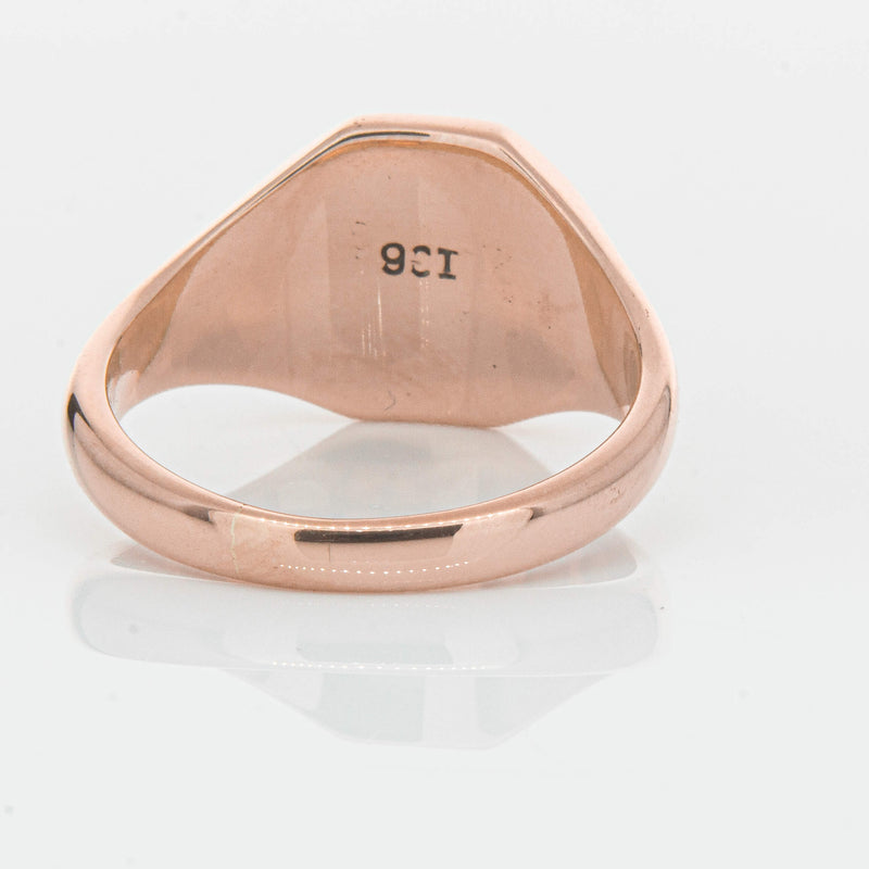 Deja Vu 9ct Rose Gold Mens Signet Ring - Ring - Walker & Hall
