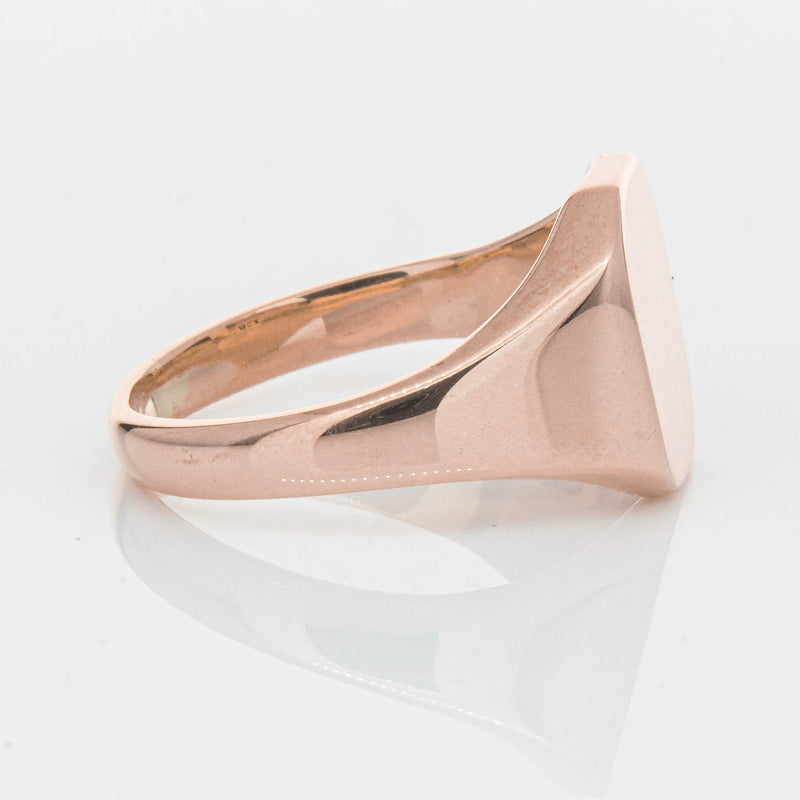 Deja Vu 9ct Rose Gold Mens Signet Ring - Ring - Walker & Hall