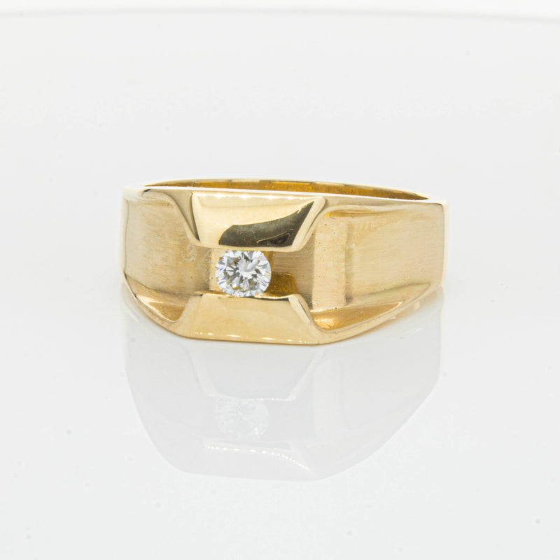 Deja Vu 14ct Yellow Gold .22ct Diamond Mens Ring - Ring - Walker & Hall