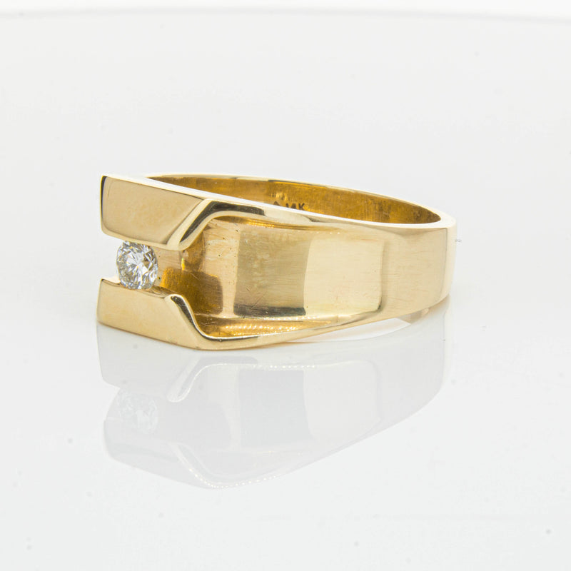 Deja Vu 14ct Yellow Gold .22ct Diamond Mens Ring - Ring - Walker & Hall