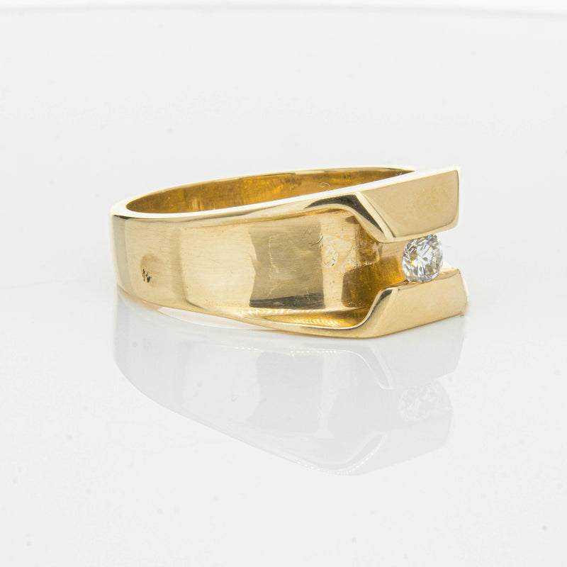 Deja Vu 14ct Yellow Gold .22ct Diamond Mens Ring - Ring - Walker & Hall