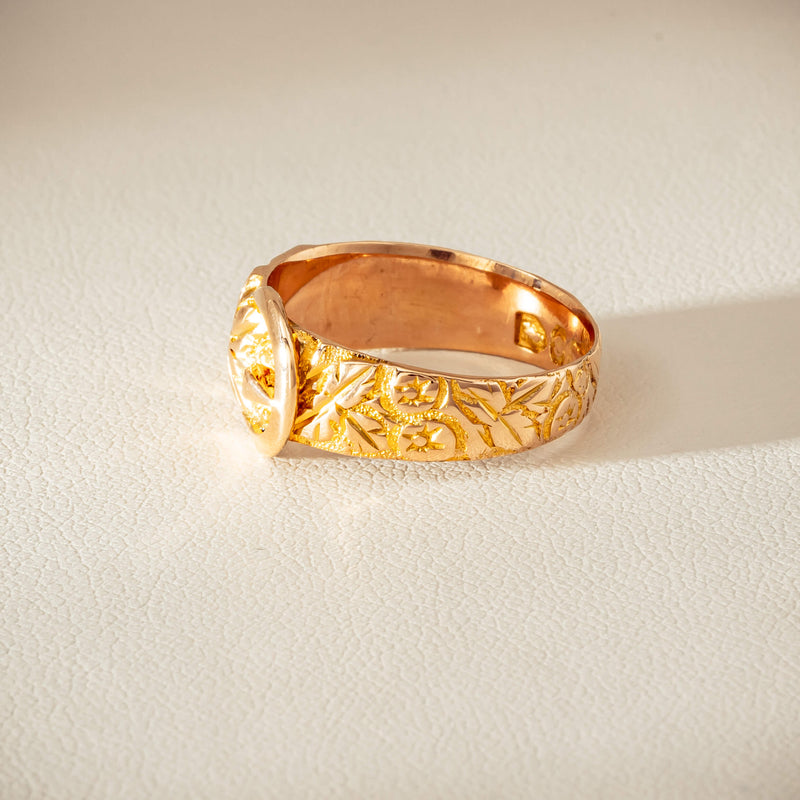 Vintage 9ct Yellow Gold Garter Ring - Chester 1894 - Ring - Walker & Hall