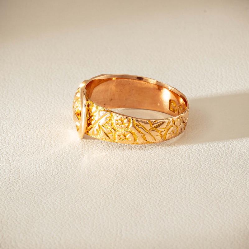 Vintage 9ct Yellow Gold Garter Ring - Chester 1894 - Ring - Walker & Hall