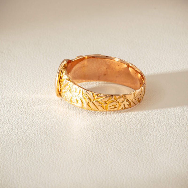 Vintage 9ct Yellow Gold Garter Ring - Chester 1894 - Ring - Walker & Hall