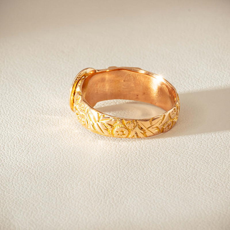 Vintage 9ct Yellow Gold Garter Ring - Chester 1894 - Ring - Walker & Hall
