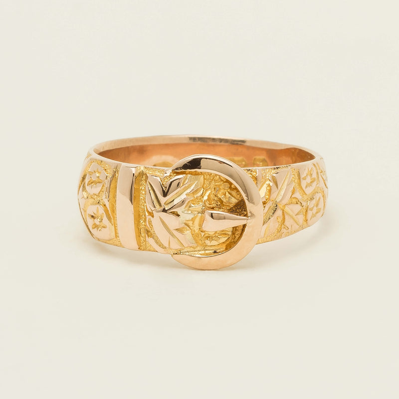 Vintage 9ct Yellow Gold Garter Ring - Chester 1894 - Ring - Walker & Hall