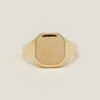 Deja Vu 9ct Yellow Gold Rectangular Signet Ring - Ring - Walker & Hall
