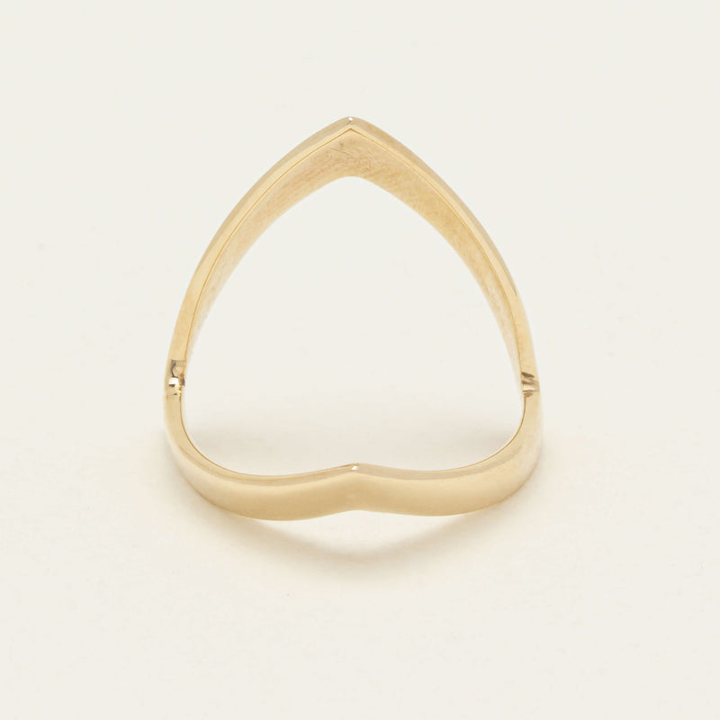 Deja Vu 8ct Yellow Gold Classic Chevron Ring - Ring - Walker & Hall