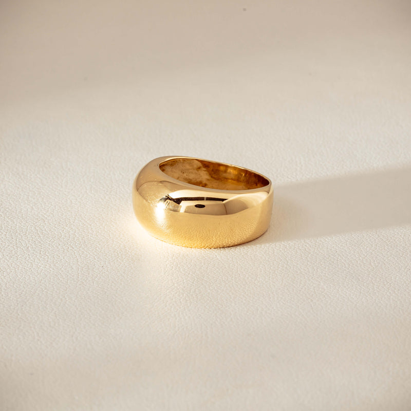 Deja Vu 18ct Yellow Gold Dome Ring - Ring - Walker & Hall