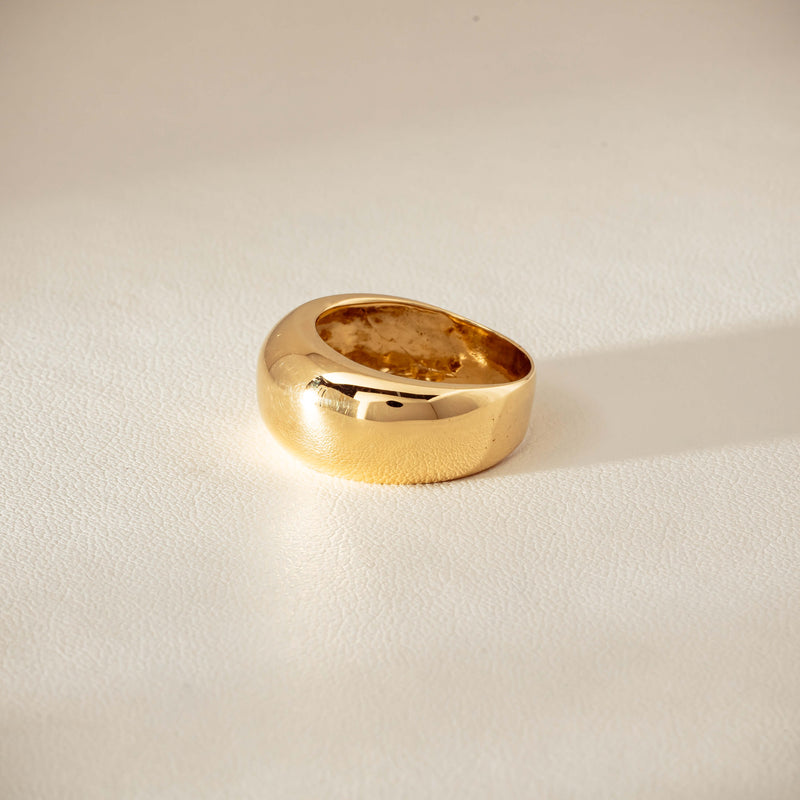 Deja Vu 18ct Yellow Gold Dome Ring - Ring - Walker & Hall