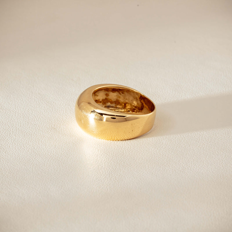 Deja Vu 18ct Yellow Gold Dome Ring - Ring - Walker & Hall