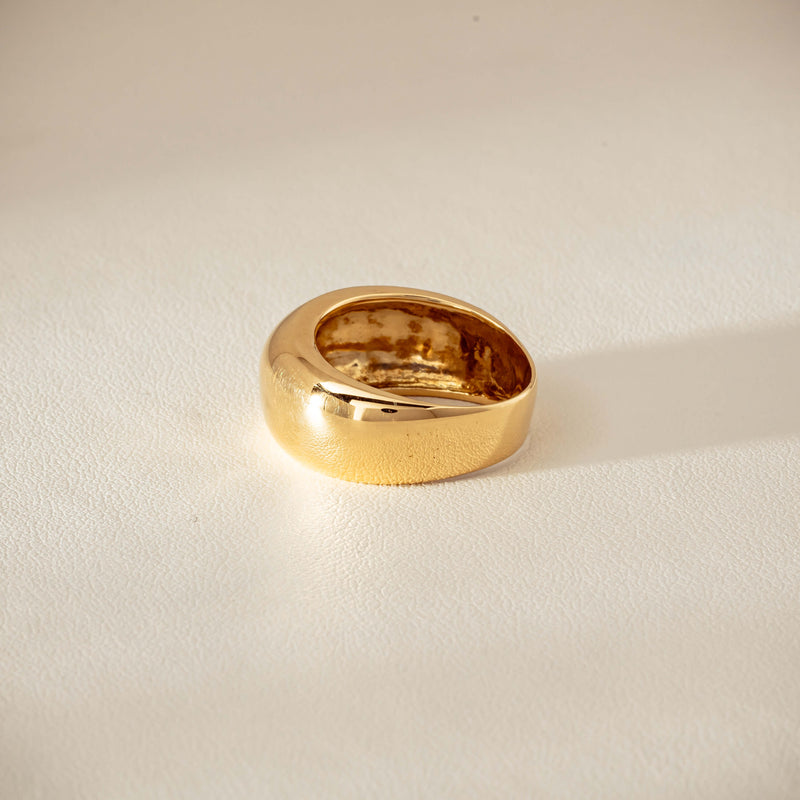 Deja Vu 18ct Yellow Gold Dome Ring - Ring - Walker & Hall