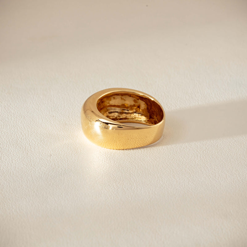 Deja Vu 18ct Yellow Gold Dome Ring - Ring - Walker & Hall