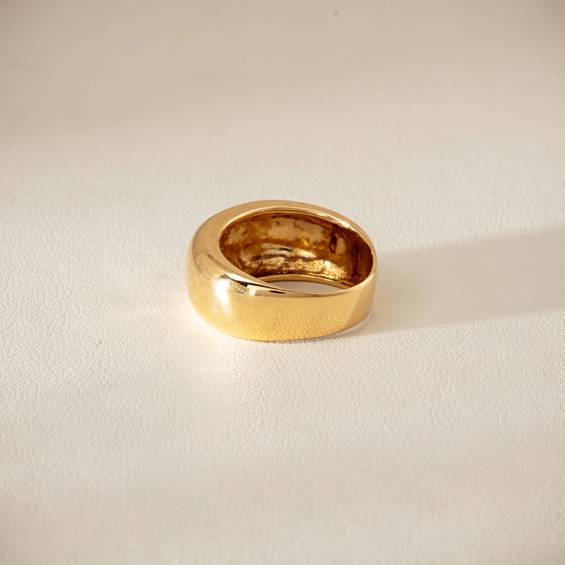 Deja Vu 18ct Yellow Gold Dome Ring - Ring - Walker & Hall
