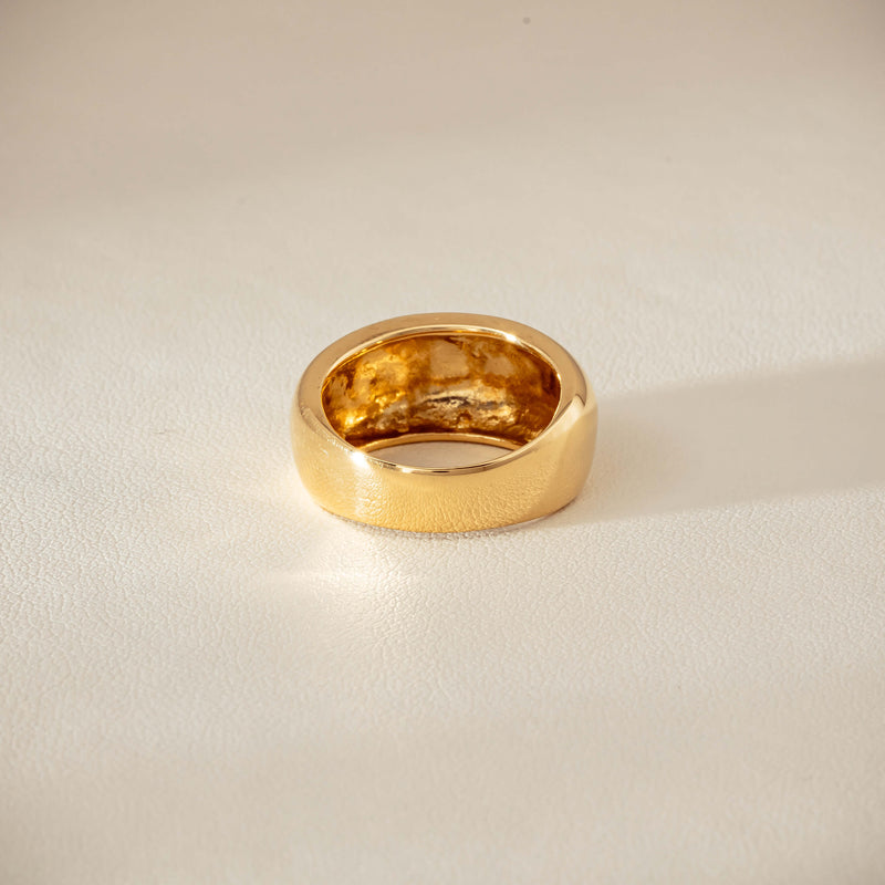 Deja Vu 18ct Yellow Gold Dome Ring - Ring - Walker & Hall