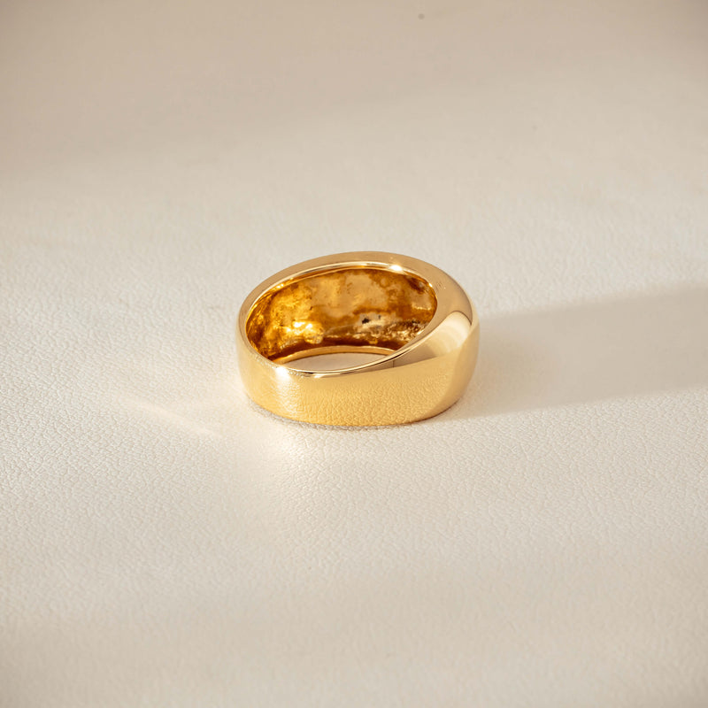 Deja Vu 18ct Yellow Gold Dome Ring - Ring - Walker & Hall