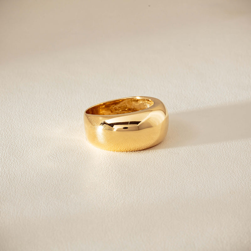 Deja Vu 18ct Yellow Gold Dome Ring - Ring - Walker & Hall