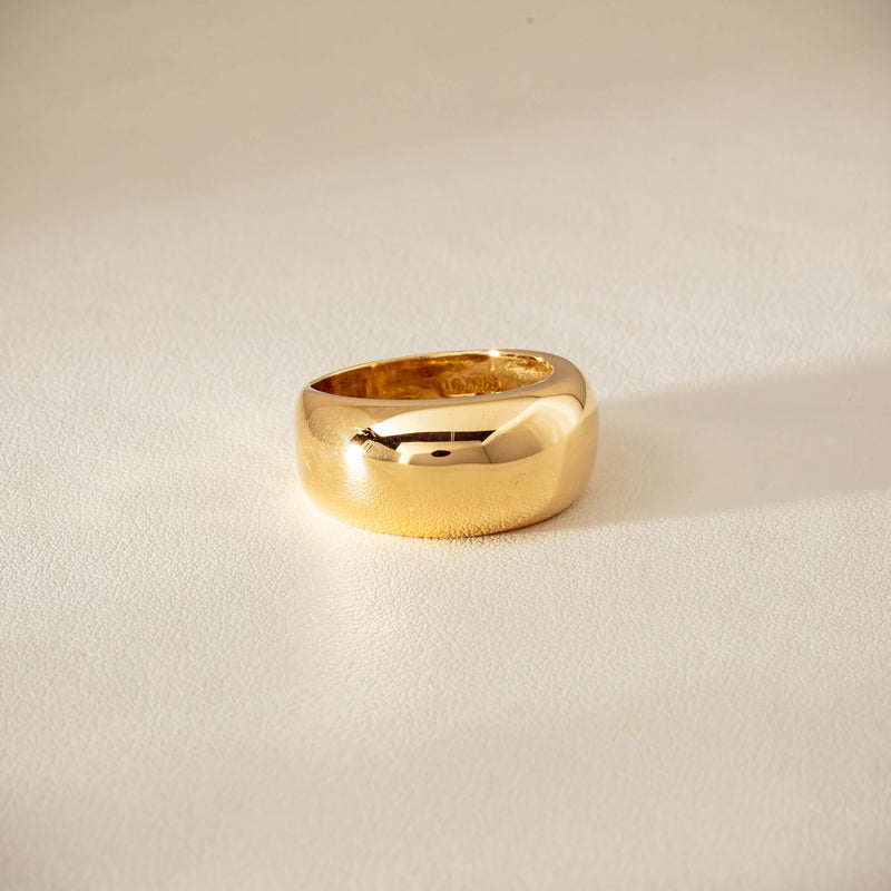 Deja Vu 18ct Yellow Gold Dome Ring - Ring - Walker & Hall