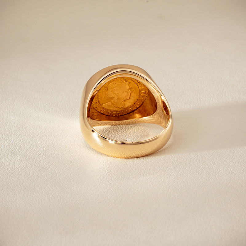 Deja Vu 9ct Ring with 24ct Australian Kangaroo Coin - Ring - Walker & Hall