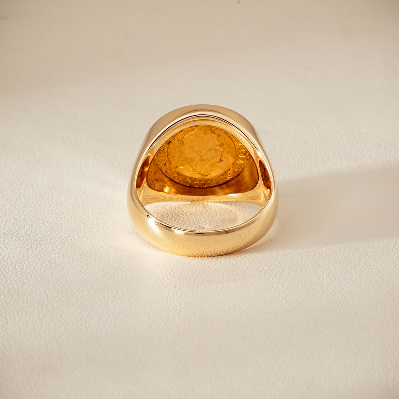 Deja Vu 9ct Ring with 24ct Australian Kangaroo Coin - Ring - Walker & Hall
