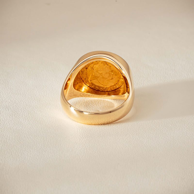 Deja Vu 9ct Ring with 24ct Australian Kangaroo Coin - Ring - Walker & Hall