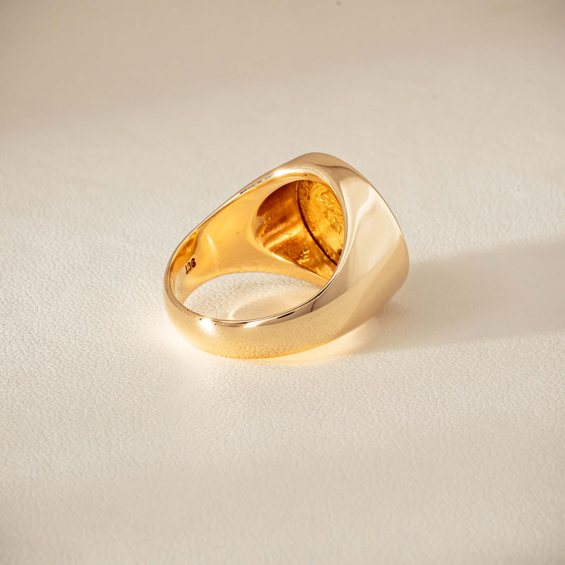 Deja Vu 9ct Ring with 24ct Australian Kangaroo Coin - Ring - Walker & Hall
