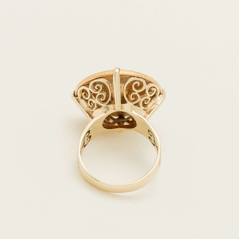 Vintage 9ct Yellow Gold Ring with 22ct Full Sovereign 1968 - Ring - Walker & Hall